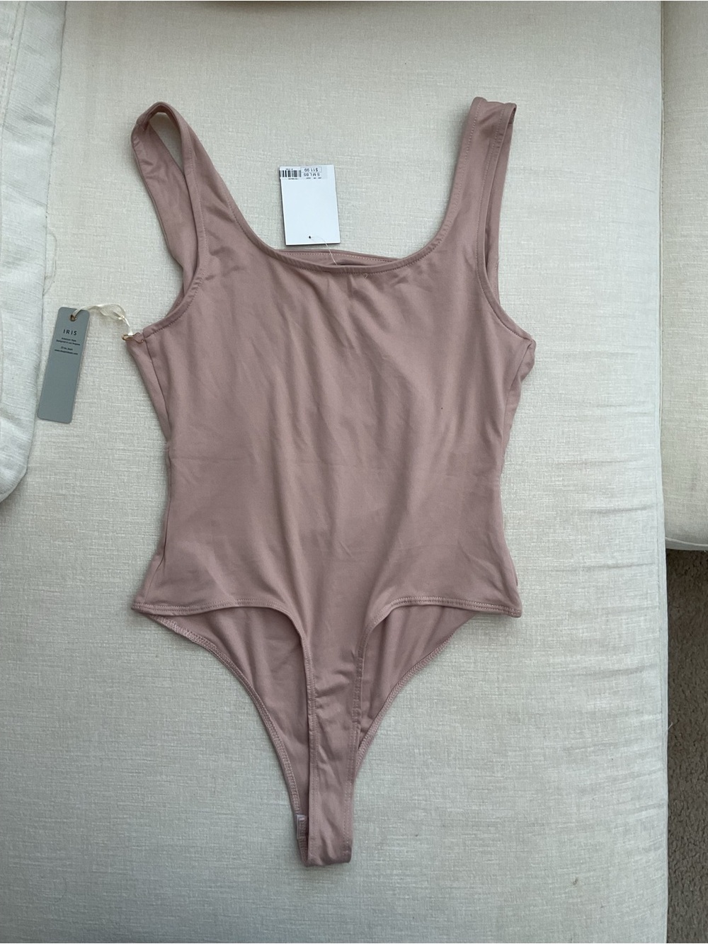 iris Scoop Neck Bodysuit in Mauve Pink - Picture 2 of 4